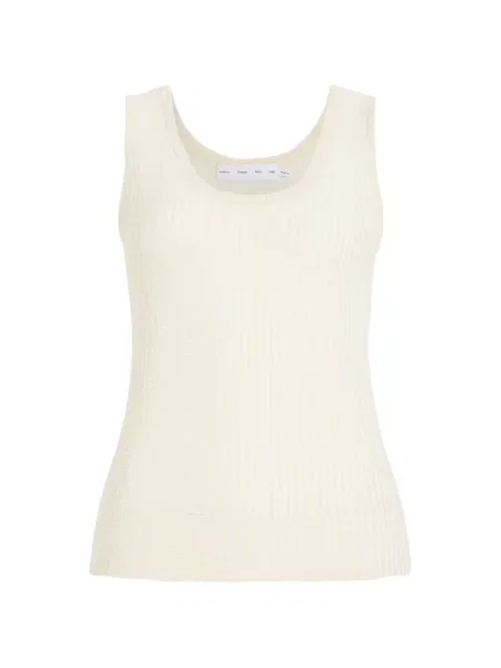 Top Proenza Schouler White Label tricotate alb