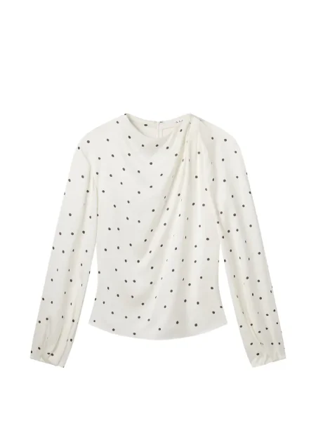 Топ A.l.c. на точки с драперии бяло