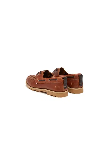 Nizki čevlji Tommy Hilfiger Hilfiger Braided Lth Boat Shoe rjava
