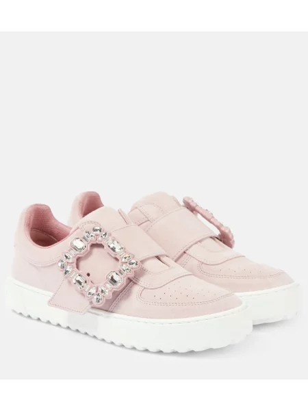 Sneakerși Roger Vivier din piele roz