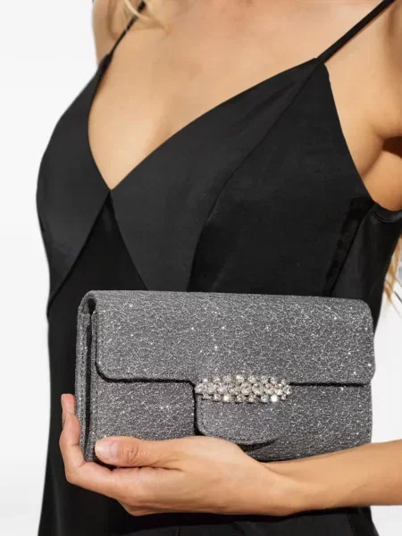 Geantă plic Jimmy Choo gri