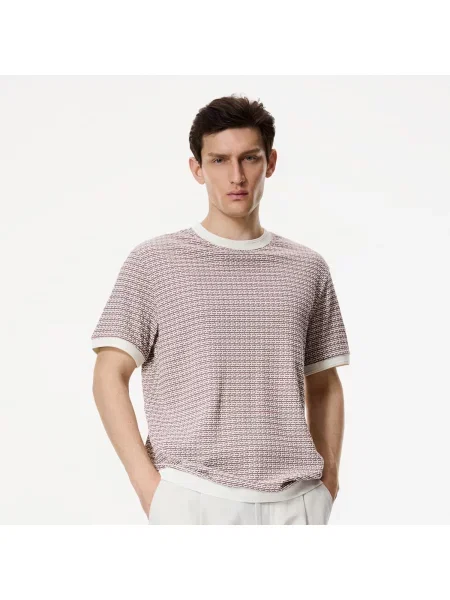Reserved Tričko regular fit pudrově růžová