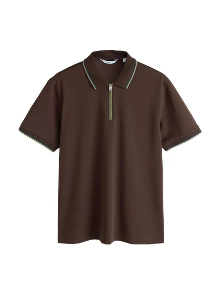 Next Tricou gențiană / maro închis / oliv albastru