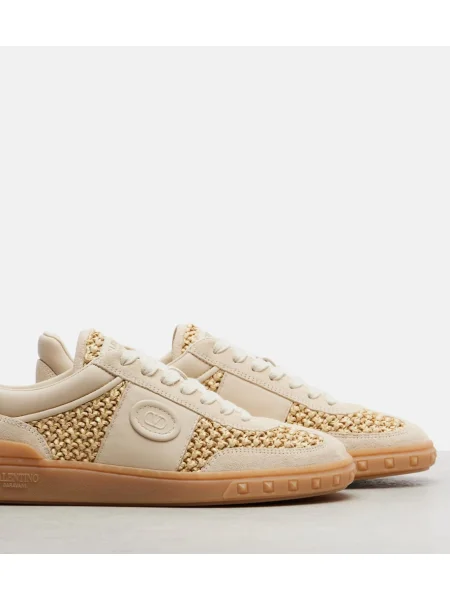 Sneakerși Valentino Garavani din piele bej
