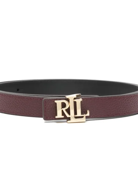 Curea Lauren Ralph Lauren din piele cu autograf roșu