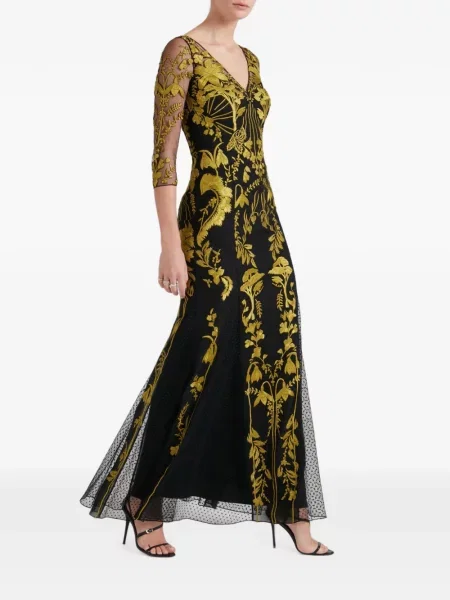 Rochie Temperley London cu decolteu în V negru
