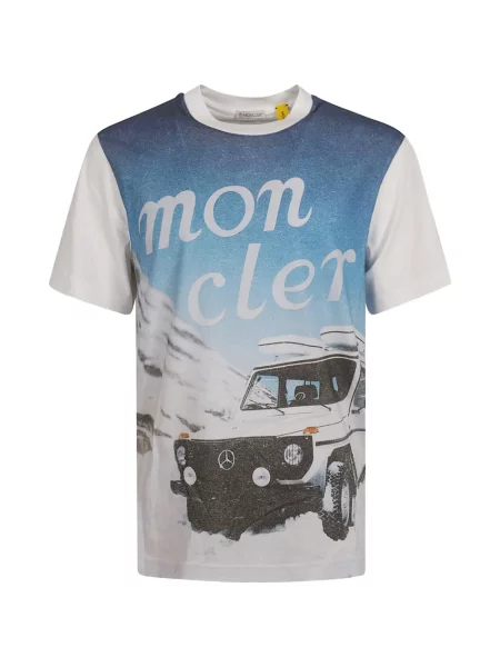 Tricou Moncler cu imagine alb