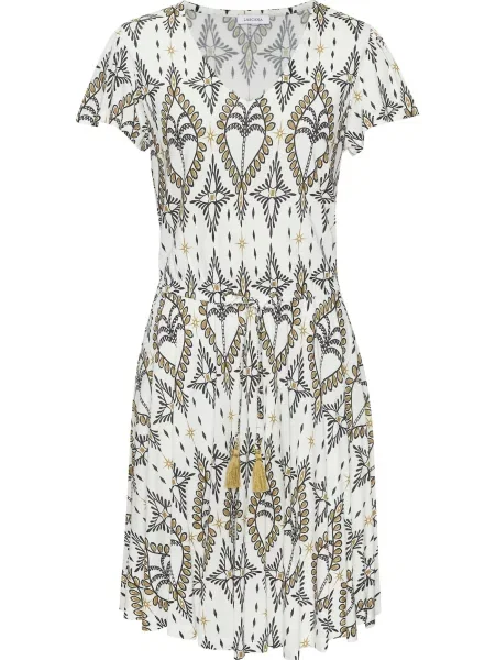 LASCANA Rochie nisipiu / galben curry negru