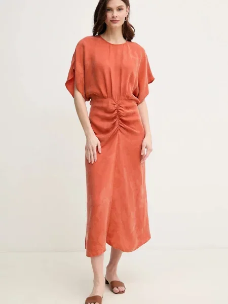 Сукня Hoss Intropia midi розкльошена помаранчевий