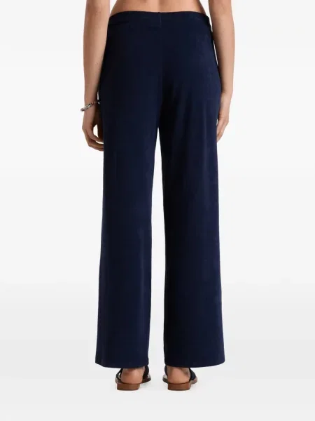 Pantaloni Vilebrequin din material terry cu cordon albastru