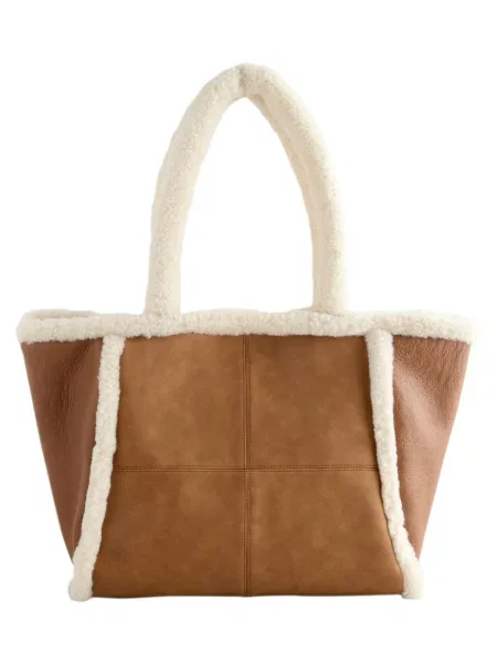 Next Nakupovalna torba karamel bela