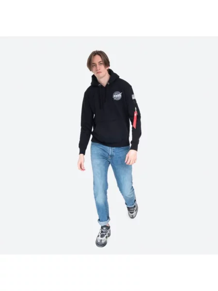 Bluza z kapturem Alpha Industries z kapturem czarna