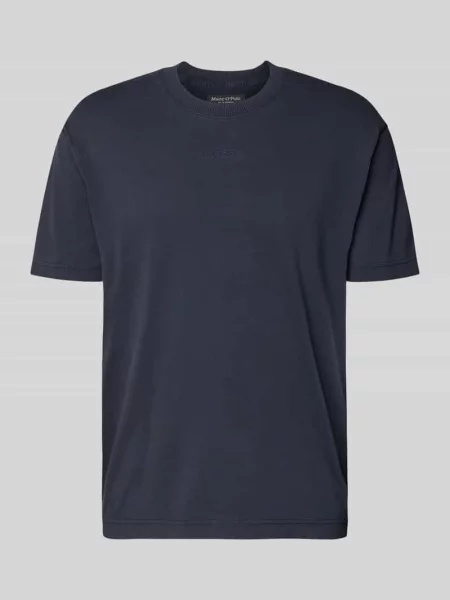 T-shirt o kroju relaxed fit z czystej bawełny Marc O'polo granatowa