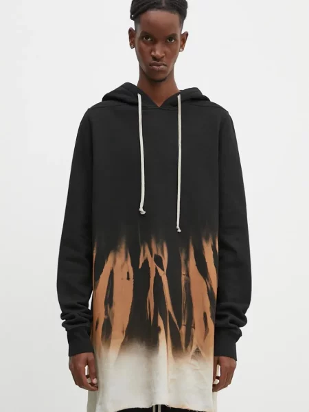 Rick Owens hanorac de Pullover Hoodie barbati cu glugă modelator negru