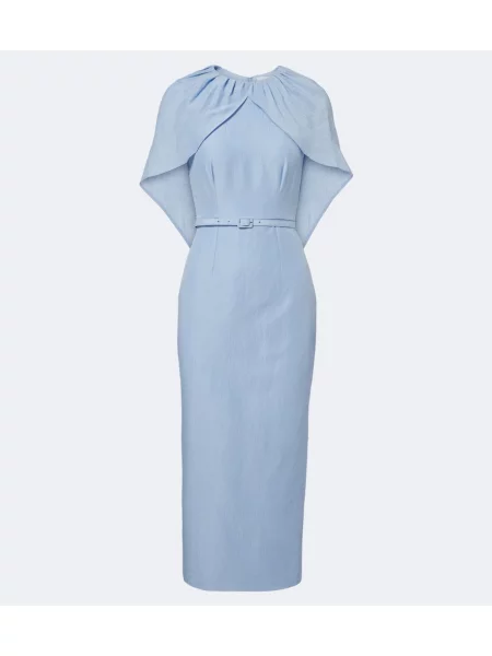 Midi šaty Roland Mouret modrá
