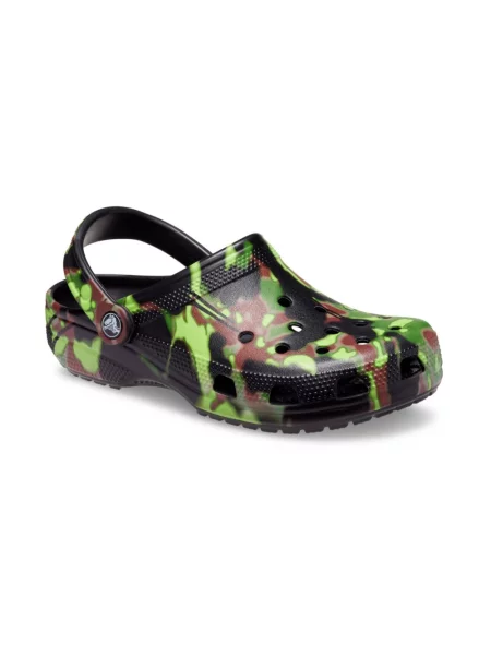 Klapki Crocs w kamuflażu czarne