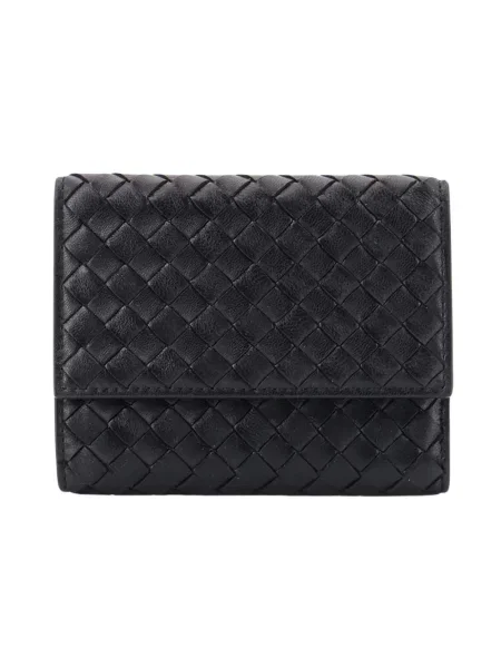 Portfel Bottega Veneta skórzany czarny