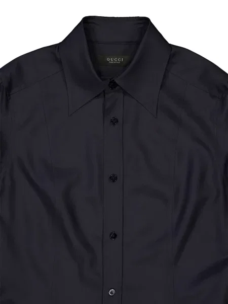 Cămașă Gucci de mătase albastru