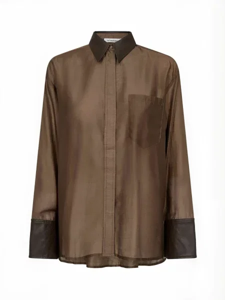 Co'couture Tricou KawaCC închis maro
