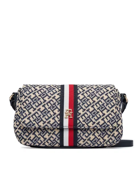 Tommy Hilfiger Geantă Th Jacquard Ess Crossover albastru