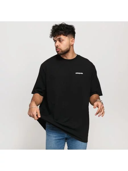 Tričko s krátkým rukávem Patagonia M's P6 Logo Responsibili Tee černé