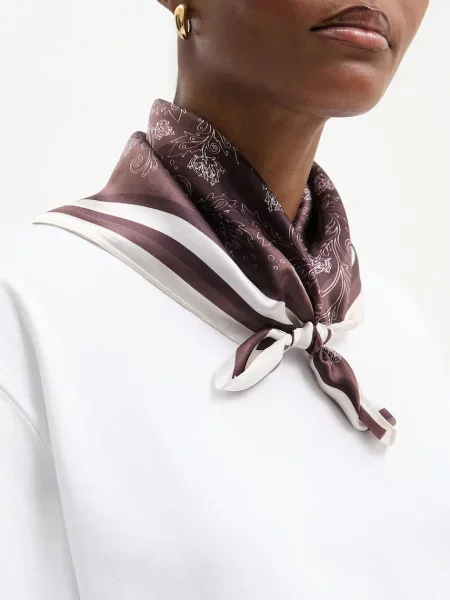 Svilena marama Answear.LAB smeđa