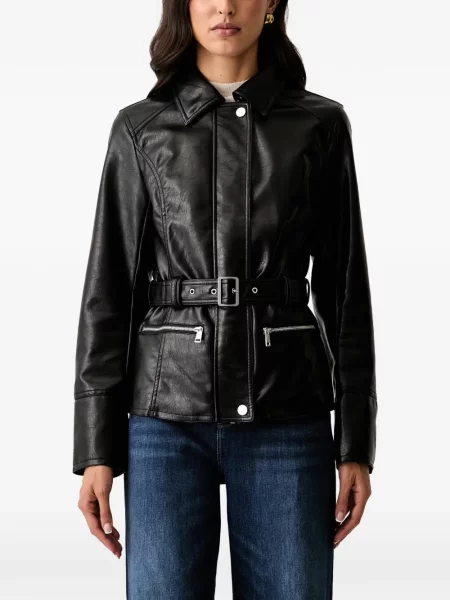 Cu centură geanta de piele Guess negru