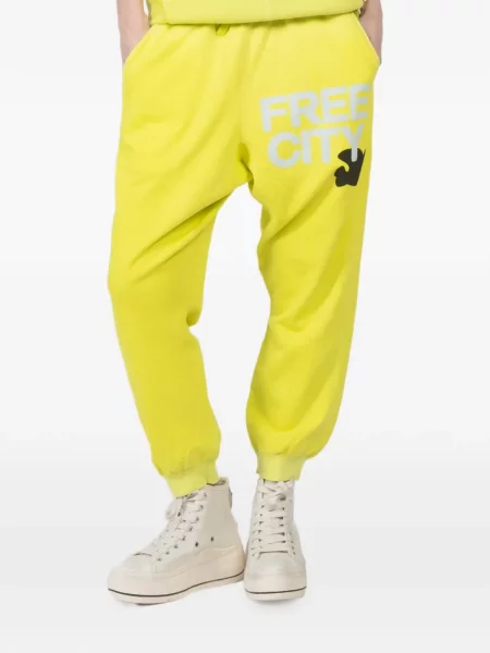 Pantaloni Freecity galben