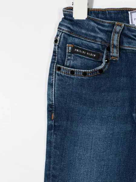 Jeansy dziecięce Philipp Plein niebieskie