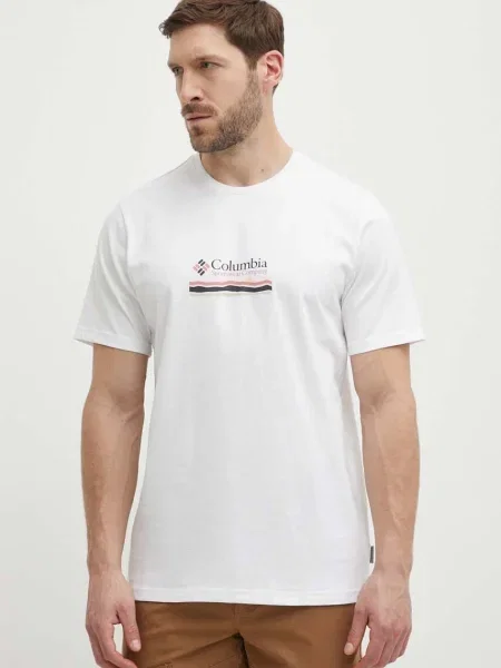 Тениска Columbia Explorers Canyon с десен бяло