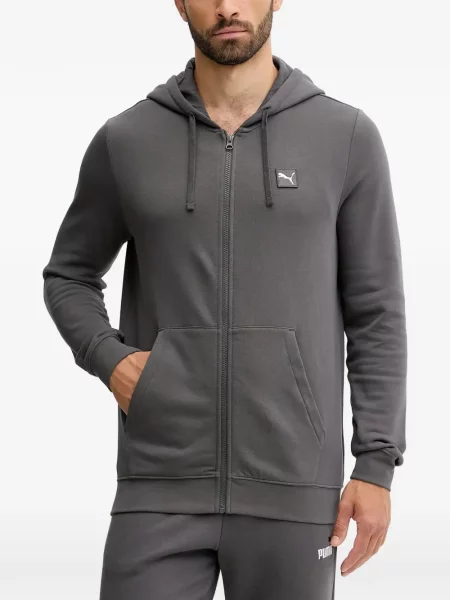 Hanorac cu glugă Puma cu cordon gri