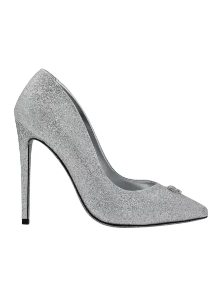 Czółenka Philipp Plein skórzana szara