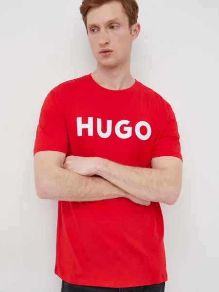 Тениска HUGO Dulivio червено