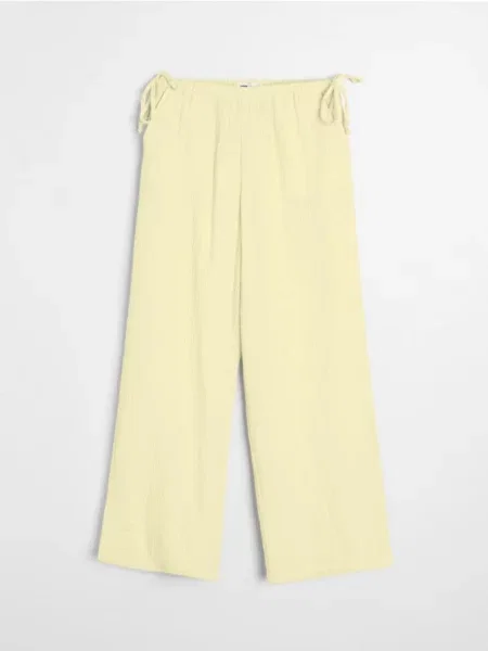 Муслиновые брюки Sinsay желтые