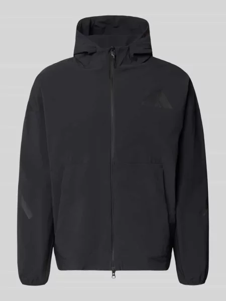 Kurtka o kroju regular fit z kapturem Adidas Sportswear czarna