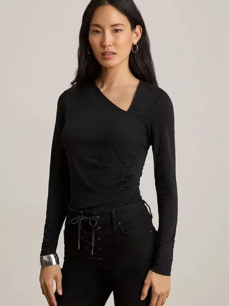 Tricou cu mânecă lungă Lauren Ralph Lauren negru
