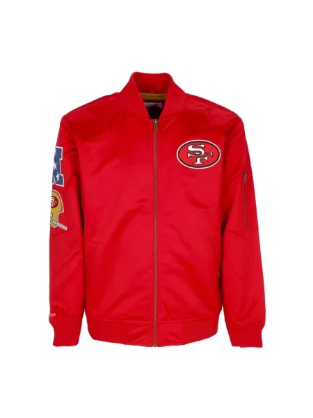 Lekki kurtka bomber Mitchell & Ness czerwony