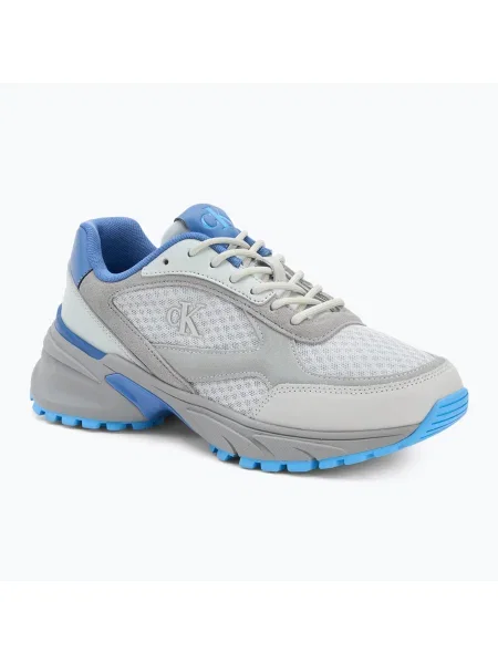 Sneakerși Calvin Klein plasă gri