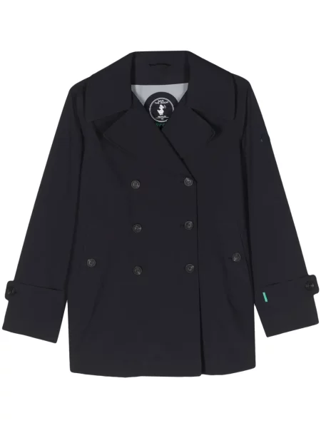 Parka Save The Duck dwurzędowa niebieska