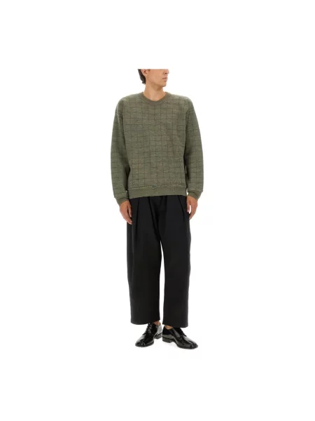Sweter Maison Margiela w kratę zielony