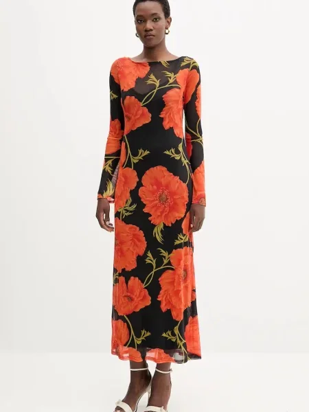 Never Fully Dressed sukienka maxi rozkloszowana czarny