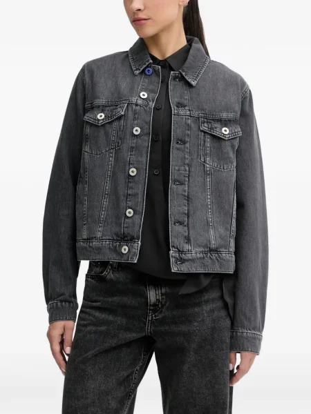 Geacă de blugi Karl Lagerfeld Jeans gri