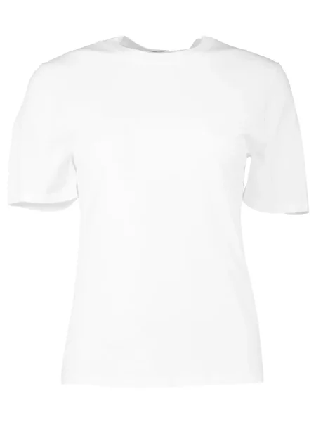Tricou Michael Kors Collection plisat de costum cu decolteu în V alb