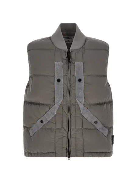 Matlasat vestă Stone Island cu strasuri gri