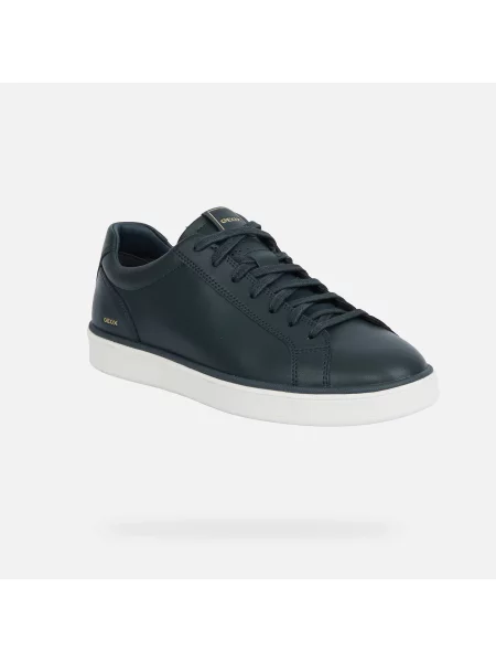 Sneakerși Geox din piele albastru