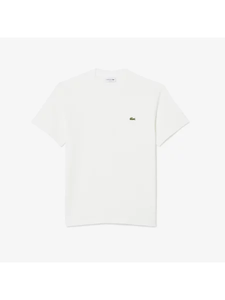 Lacoste T-Shirt Z Okrągłym Dekoltem Classic Fit biały