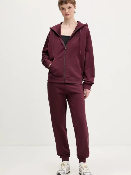 HUGO spodnie dresowe Nelfinia bordowe