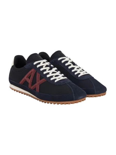 Sneakersy Armani Exchange z logo niebieskie