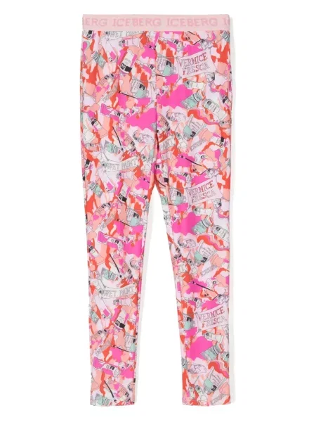 Legginsy dziecięce Iceberg różowe