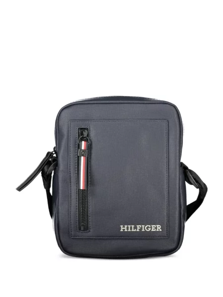 Crossbody táska Tommy Hilfiger autogrammal kék